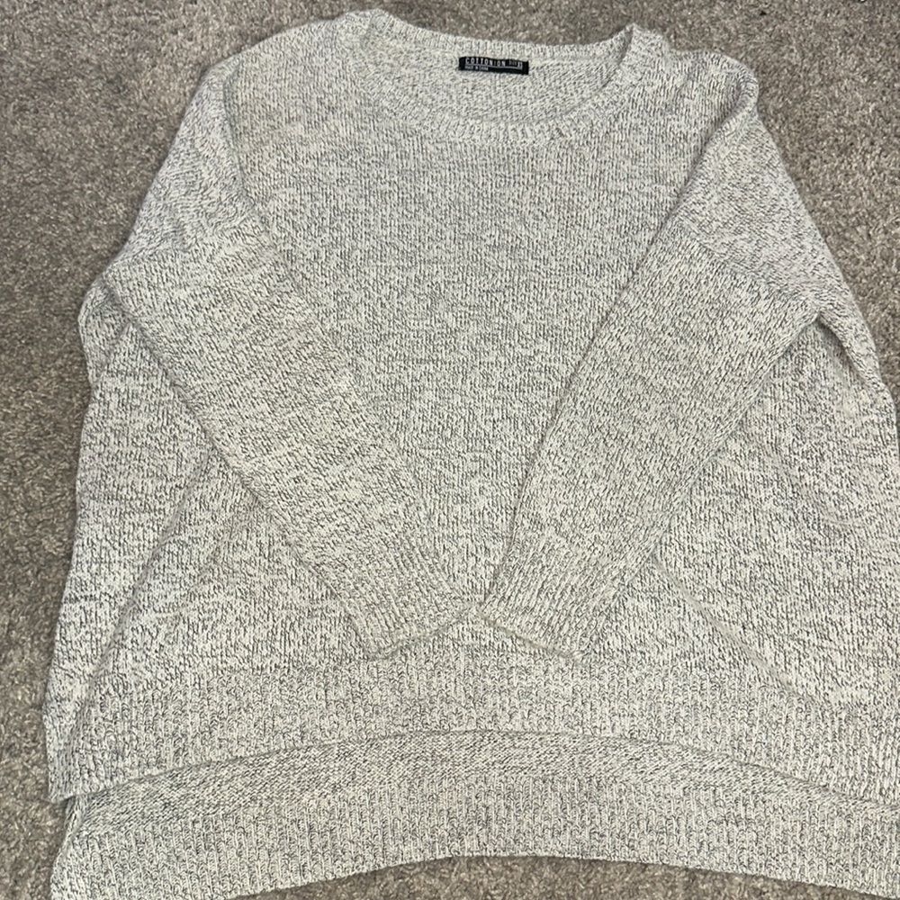 Grey knitted sweater
